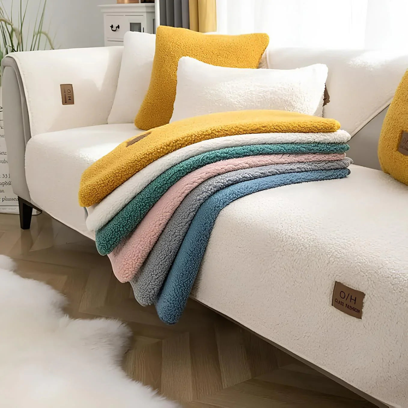 Teddy Kaymaz Tabanlı Koltuk Örtüsü Seti